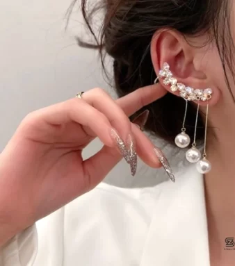 Drop Pearl Ear Cuffs Pair image