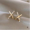 Elegant Geometric Cross Design Earrings