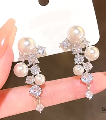 Pearl Ear Drop Earrings Pair