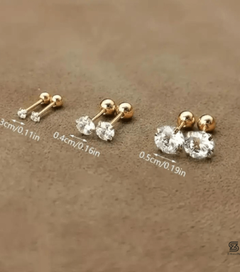 Set Cubic zirconia Stud Earrings