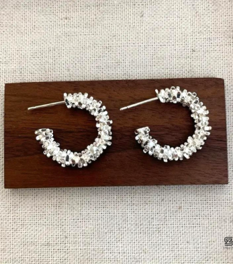 C-Check Ear Hoops Pair