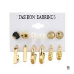 6 Differ Ear Hoops Pair