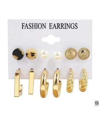 6 Differ Ear Hoops Pair