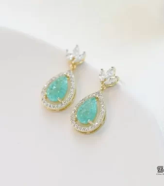 Crystal Drop Earrings Pair