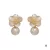 Flower Pearl Drop Earrings