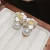 Flower Pearl Drop Earrings