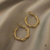 Elegant Golden Twist Hoop Earrings