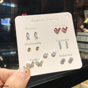 Heart/Butterfly/Leaf/Bow 7 Pair Tops