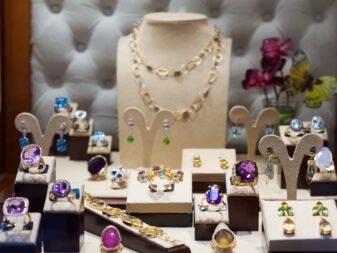 jewelry with gems showcase